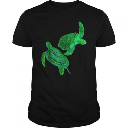 Two Tribal Green Sea Turtles T-Shirt