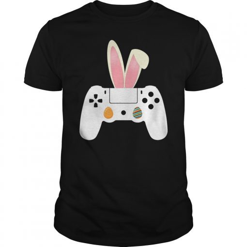 Video Gamer Egg Controller Bunny Easter Day Shirt Boys Kids