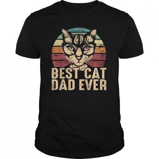 Vintage Best Cat Dad Ever, Kitten daddy father's Day Shirt