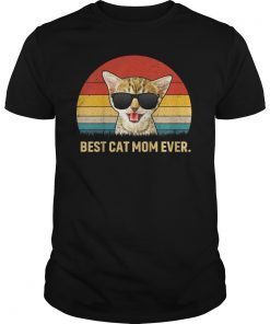 Vintage Best Cat Mom Ever T-Shirt Cat Daddy Father Gift
