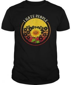 Vintage Sunflower I Hate People T-Shirt