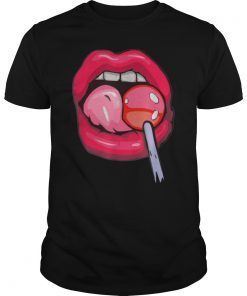 Woman Licking Lollipop T-Shirt