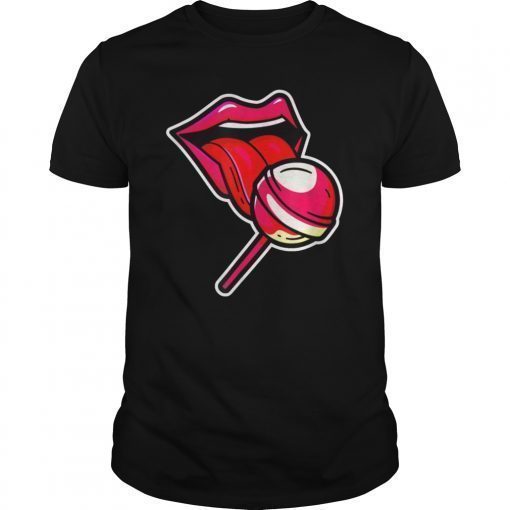 Woman Licking Lollipop Tshirt