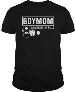 Womens Boy Mom Surrounded By Balls T-Shirt For Women