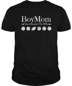 Womens Boy Mom Surrounded By Balls TShirt