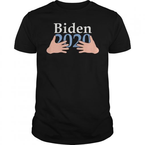 Womens Hands Hug Boobs Joe Biden 2020 Funny Shirt Women