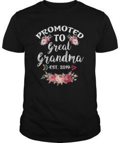 Womens Promoted to Grandma Est 2019 Mothers Day New Grandma T-Shirt