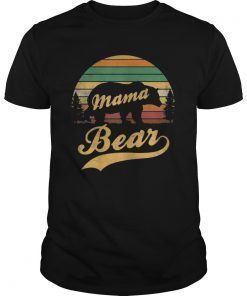 Womens Vintage Mama Bear Shirt Cute Camping Shirt For Women
