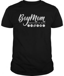Womens Womens Boy Mom Surrounded By Balls T-Shirt