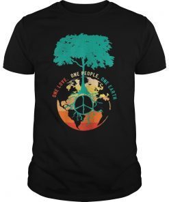 World Peace Tree Tshirt - Love People Earth Day Tee Shirt