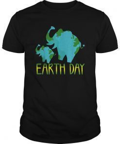 earth day 2019 T-shirts for teachers and kids with Elephant