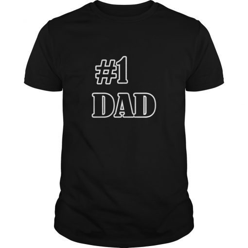 #1 Dad Number One Father's Day Vintage Style Tee Shirt
