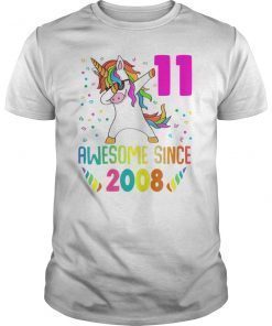 11 Years Old 11th Birthday Unicorn Dabbing T-Shirt Girl Party