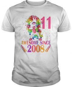 11 Years Old 11th Birthday Unicorn Dabbing TShirt Girl Party