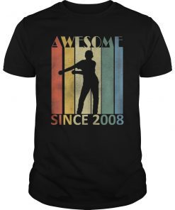 11th Birthday Gift Awesome Since 2008 Flossing T-shirt