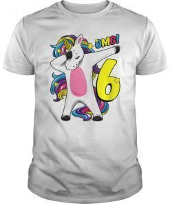 6 Years old Dabbing Unicorn 6th Birthday T-Shirt