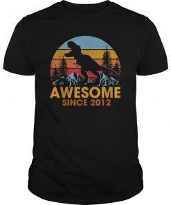 7th Birthday Gift Shirt Dinosaur 7 Year Old Tshirt for Boy