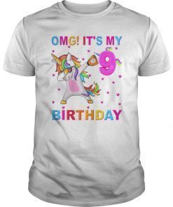 9 Bday, OMG! It's My 9th Birthday Unicorn Dab 2010 Shirt