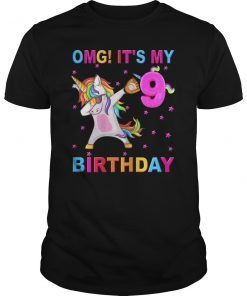 9 Bday, OMG! It's My 9th Birthday Unicorn Dab 2010 TShirt