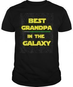 Best Grandpa in the Galaxy Start wars Funny Tshirt Gift