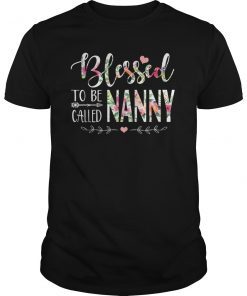 Blessed To Be Called Nanny To Be T Shirt, Nanny Funny Gift