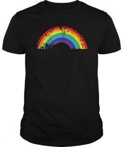 Cool Elegant Rainbow Vintage Retro 80's Style Art Gift Shirt