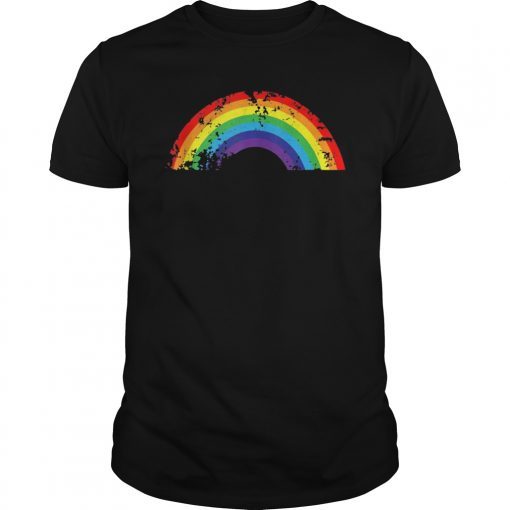 Cool Elegant Rainbow Vintage Retro 80's Style Art Gift Shirt