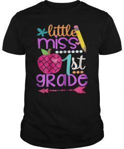 Cute Little Miss 1st Grade Back to School Gift, Girl T-shirt