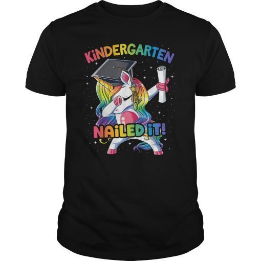 Dabbing Kindergarten Unicorn T shirt Graduation Class 2019