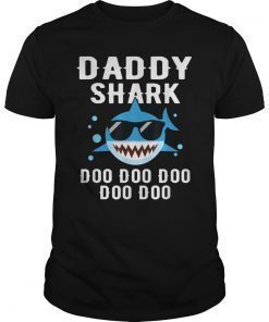 Daddy Shark T-Shirt Doo Doo Funny Baby Mommy Kids Shirt T-Shirt