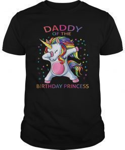 Daddy of the Birthday Princess Unicorn Girl Matching T Shirt