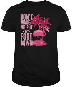 Don't Make Me Put My Foot Down Funny Flamingo T-Shirts