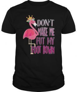 Don't make me put my foot down shirt Cute Flamingo lover tee