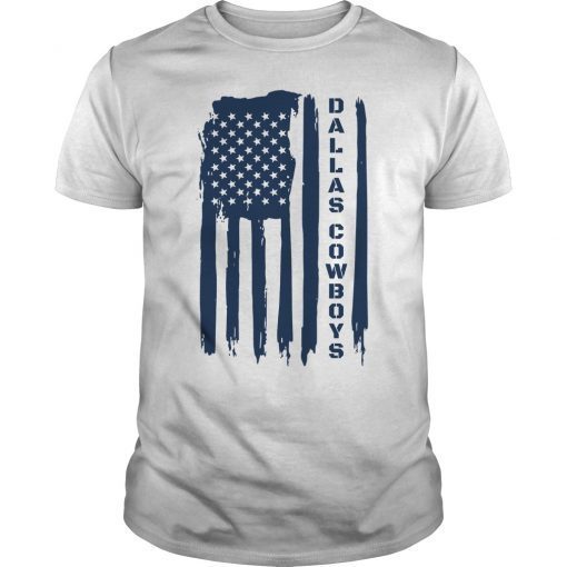 Father's Day Gift Cowboys Dallas Fans USA Flag T Shirt