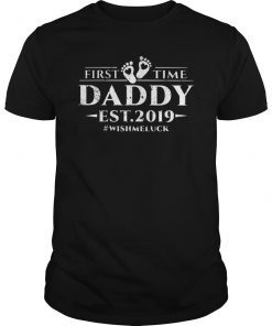 First Time Daddy New Dad Est 2019 shirt Fathers Day gift