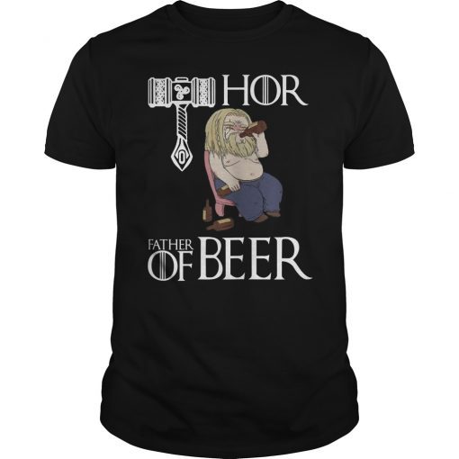 Funny Fa-Thor Fat Man Like Beer and Game T-Shirt