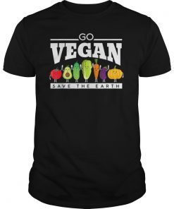 Funny Go Vegan Save the Earth Diet Shirts