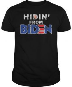 Funny Hiding from Biden for President 2020 Political Shirt