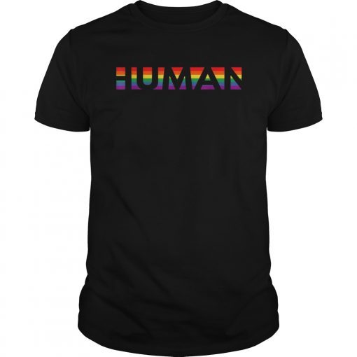 Gay LGBT Queer Pride Rainbow Flag Human Equality T-Shirt