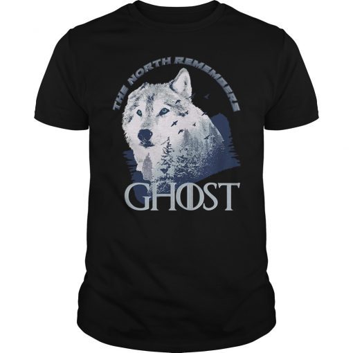 Ghost Lone Wolf In Forest Game Day or Winning The Throne Shirt