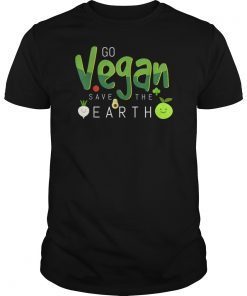 Go Vegan & Save The Earth T Shirt for Women Men & kids