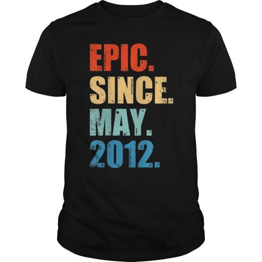 Kids Born In May 2012 7th Birthday Gifts T Shirt 7 Yrs Old
