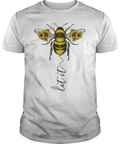 Let It Bee T-Shirt Hippie Sun Flower Zone