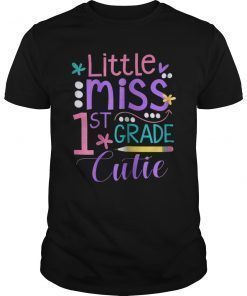 Little Miss 1st Grade Girls Cute Back to School Outfit