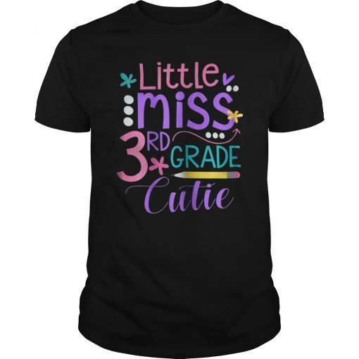 Little Miss 3rd Grade Girls Cute Back to School Outfit