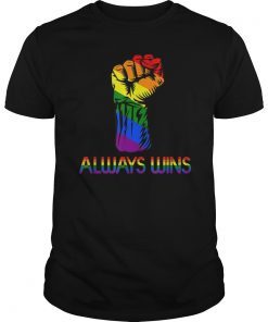 Love Wins Raised Fist T Shirt