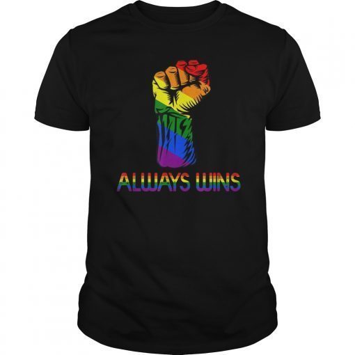 Love Wins Raised Fist T Shirt