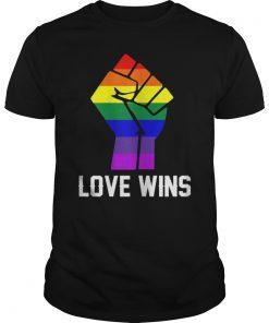 Love Wins Raised Fist Tee Shirt