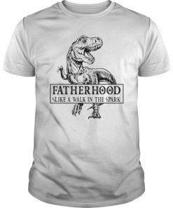 Mens Fatherhood Like A Walk In The Park Daddysaurus Shirt