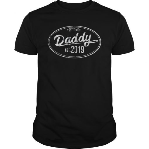 Mens First Time Dad Est. 2019 Daddy To Be New Father Gift